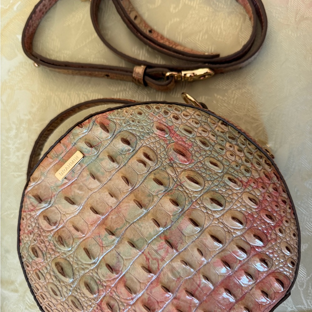 Brahmin Lane Multicolor Round Crossbody Bag - Like new - Picture 3 of 4